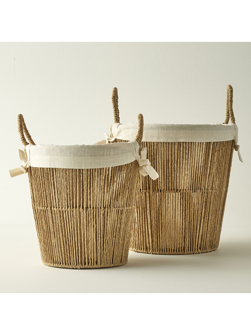 Bej Fall İçi Bezli Sepet Naturel (25x18x25 cm)-3
