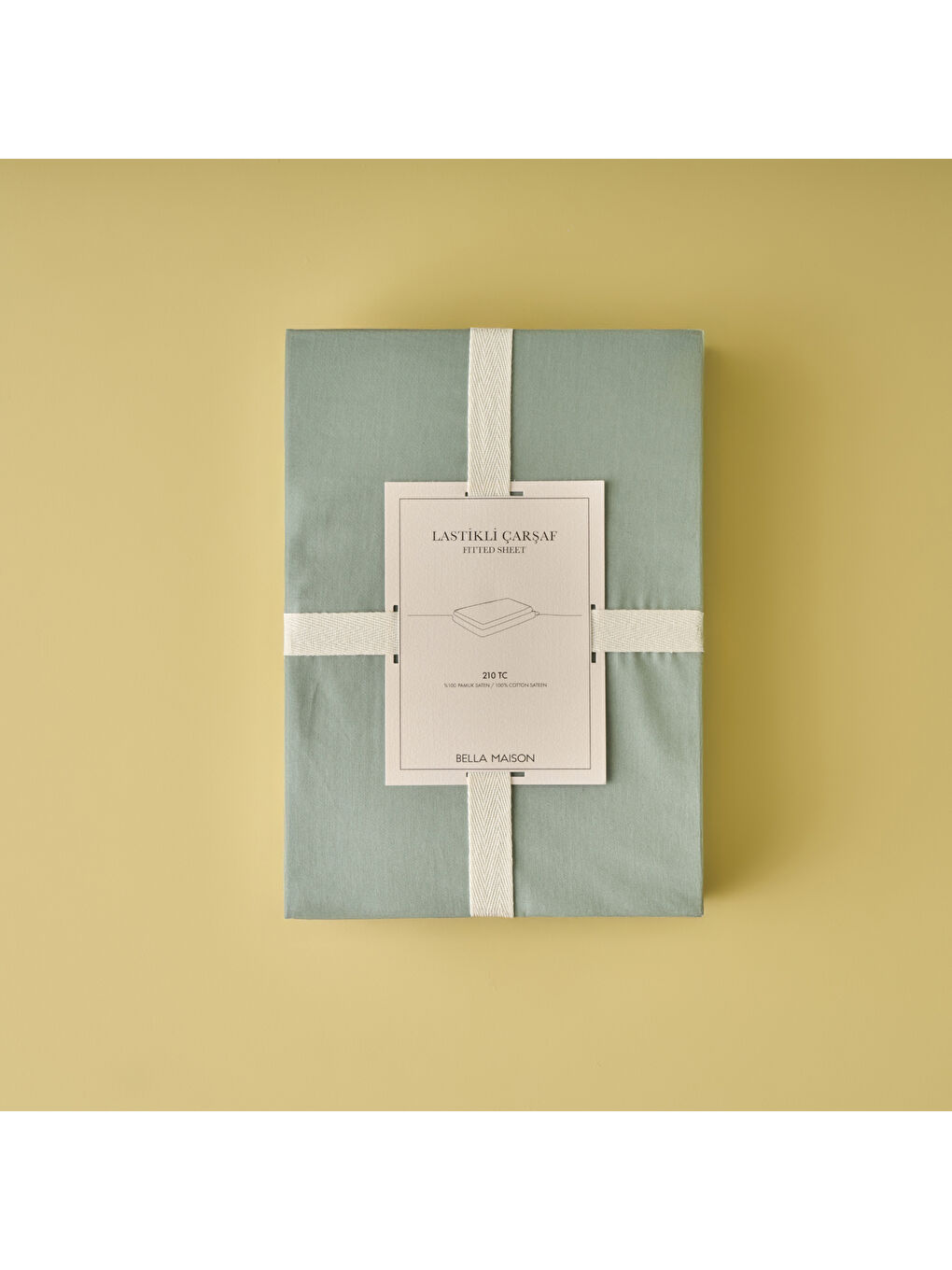 %100 Pamuk Saten Supreme Çift Kişilik Lastikli Çarşaf Koyu Yeşil (160x200x35 cm)-2