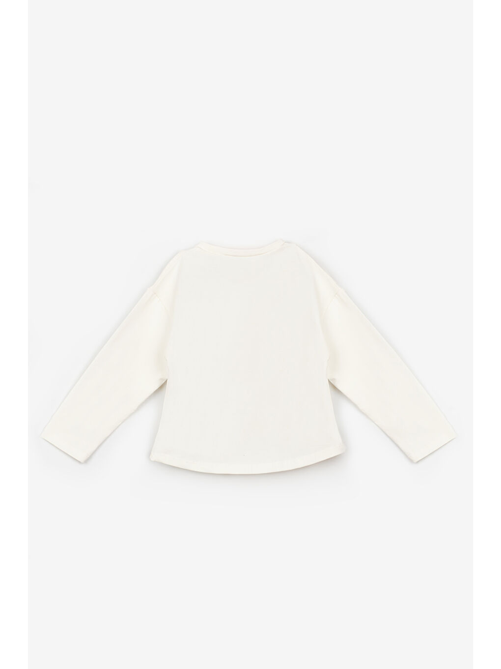 Ekru 5 Fiyonklu Kız Çocuk Tişört-1