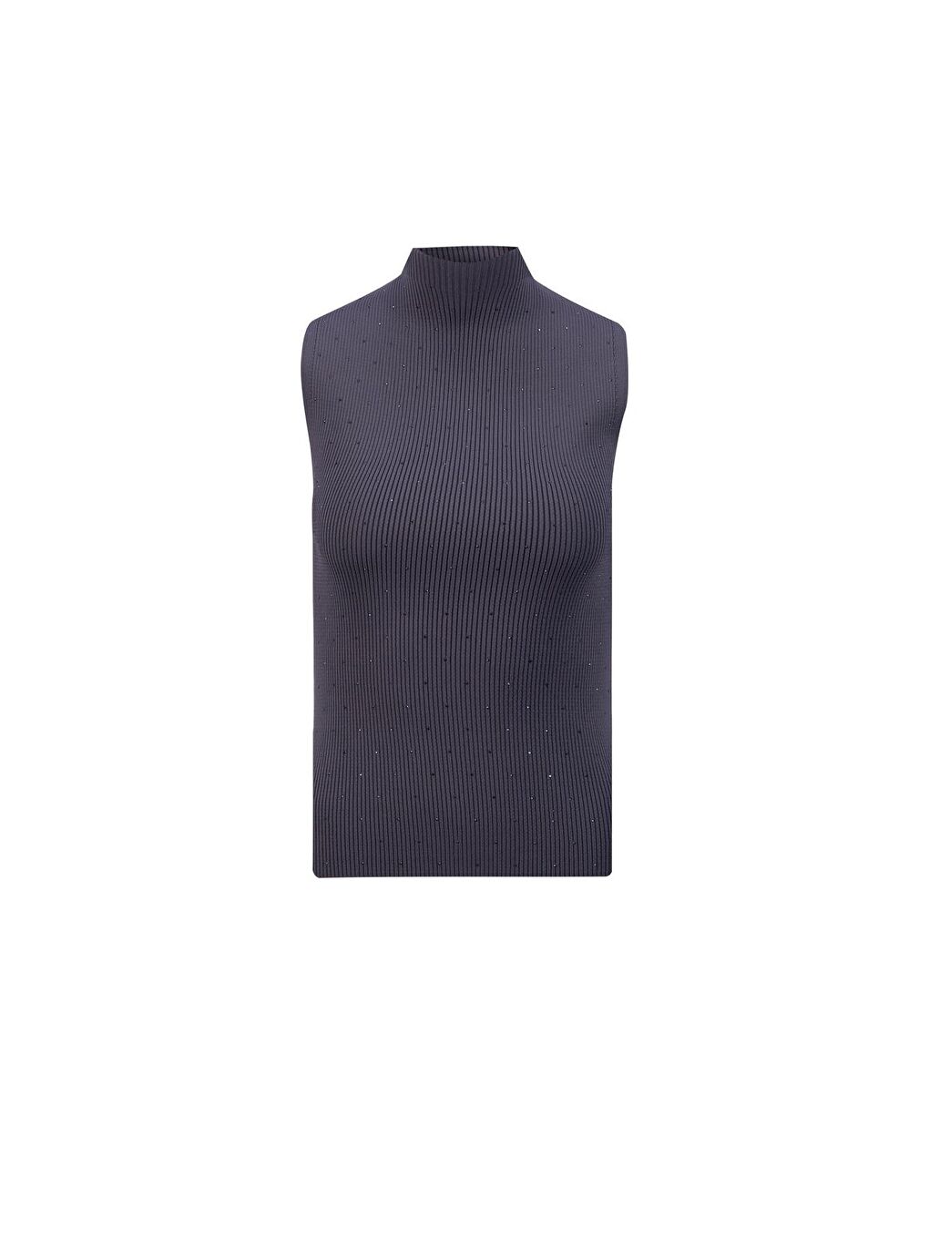 Gri Taşlı Triko 24Kd2807 Füme-5