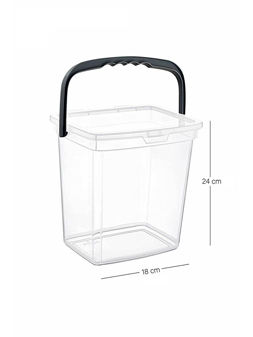 Renksiz 2'li Etiketli 6 lt Deterjan Saklama Kabı Kulplu Tablet Deterjan Saklama Kutusu Şeffaf-1