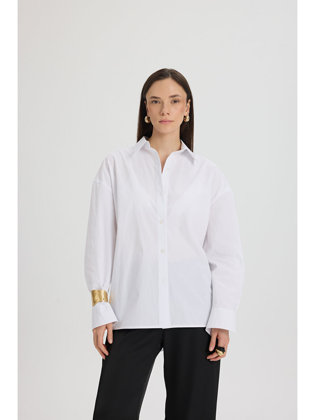 Oversize Beyaz Gömlek