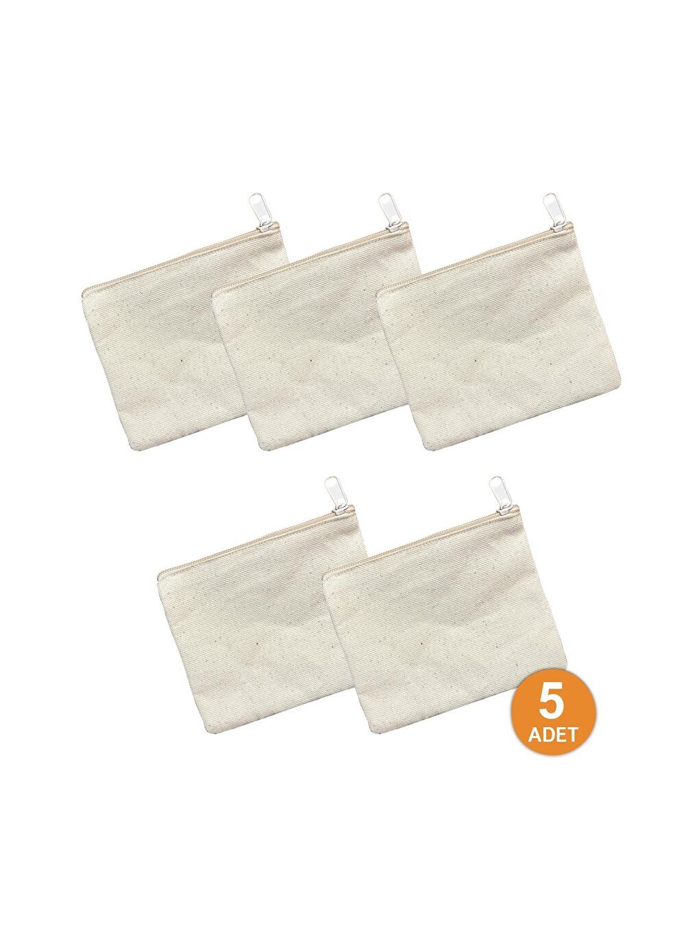 Ekru 5'li Baskısız Mini Cüzdan | 10x12cm