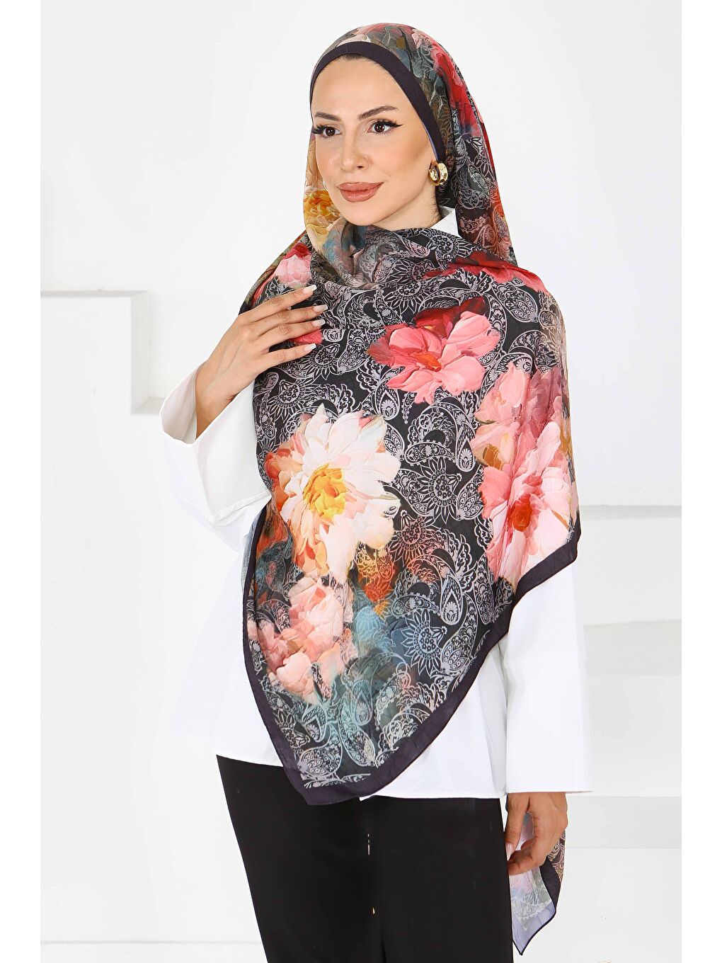 Bambu Kıraş Şal Siyah - 27617-2