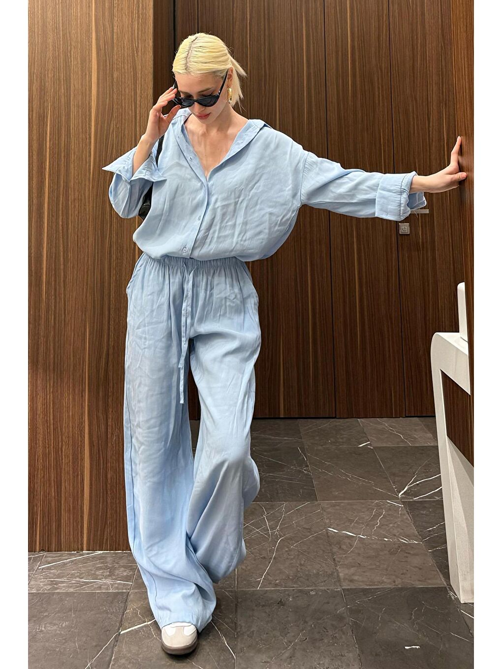 Mavi Basic Kadın Gömlek Pantolon İkili Takım Mg2352-1