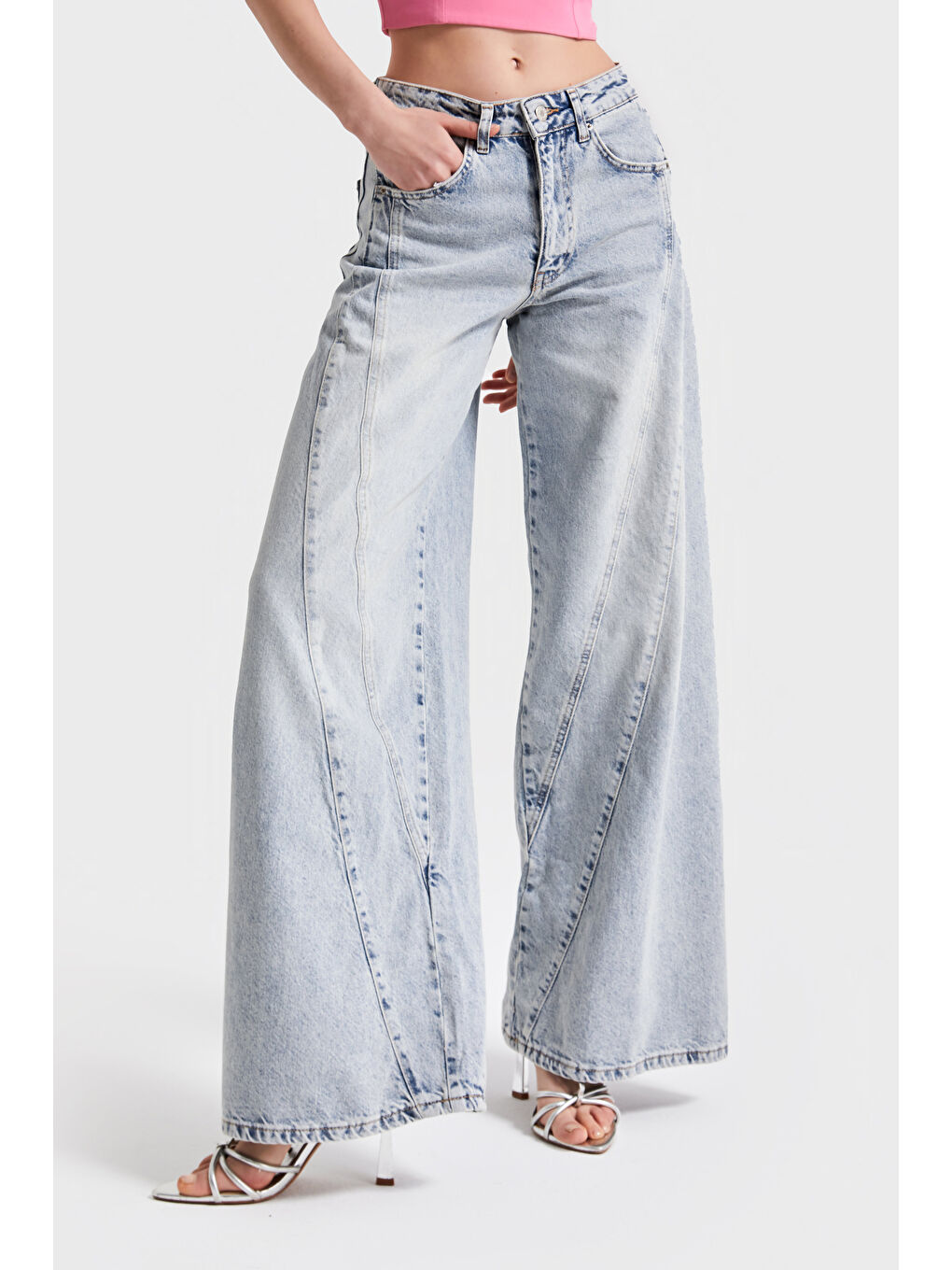 Mavi Kadın Jean Rengi 4S565 Palazzo Fit %100 Pamuk Denim