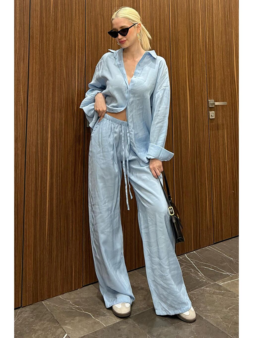 Mavi Basic Kadın Gömlek Pantolon İkili Takım Mg2352-5