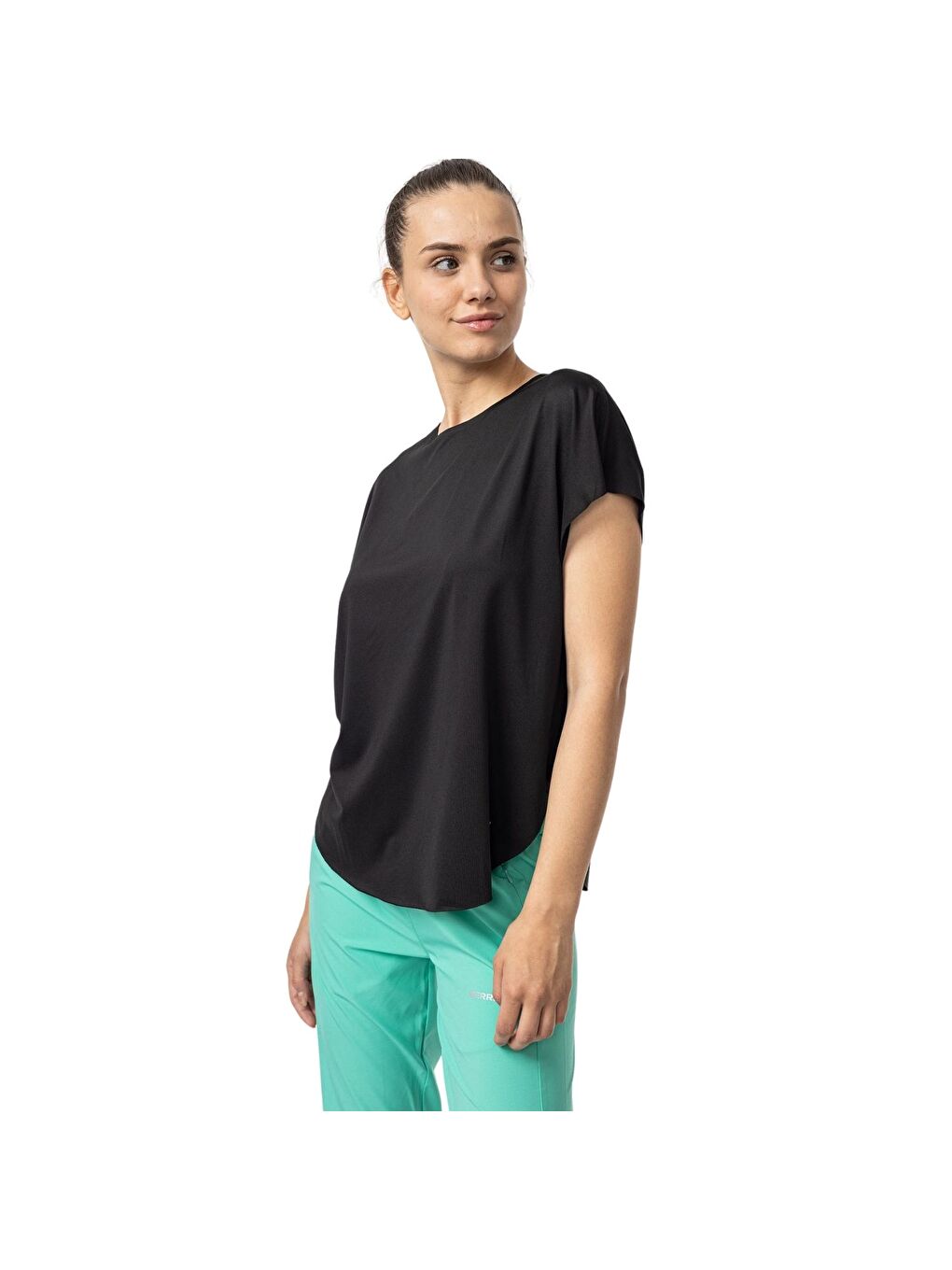 Tulip Kadın Siyah Koşu Tişört-1