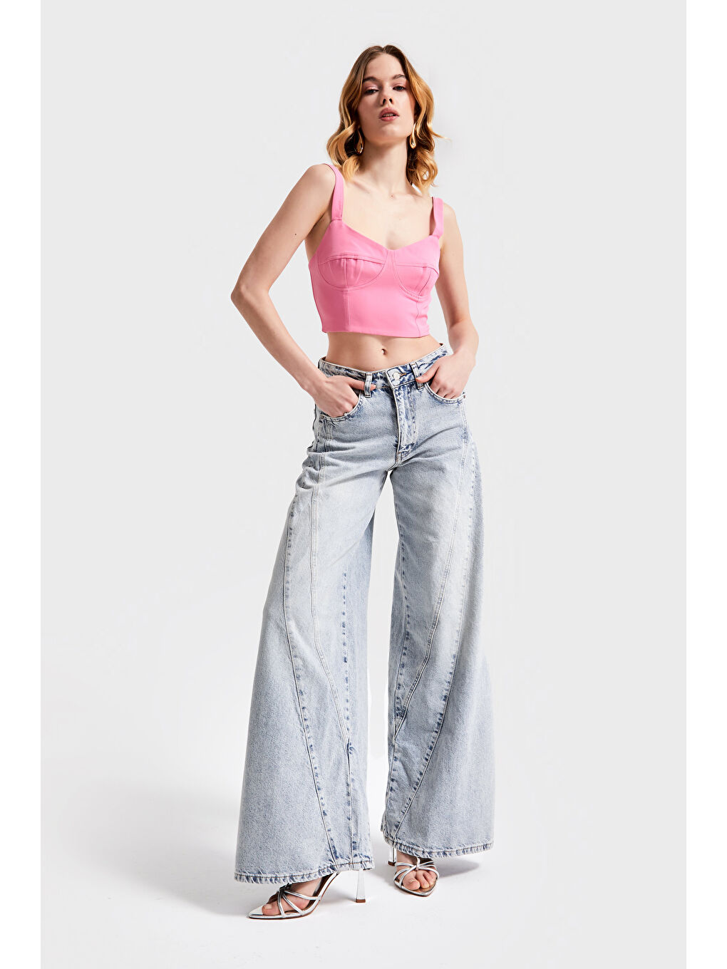 Mavi Kadın Jean Rengi 4S565 Palazzo Fit %100 Pamuk Denim-1