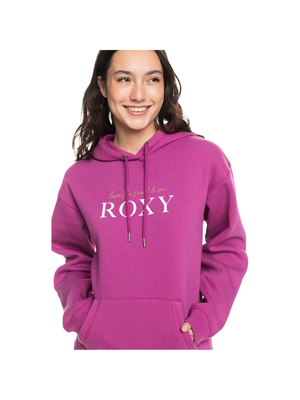 Surf Stoked Hoodie Brushed Kadın Mor Sweatshirt-3