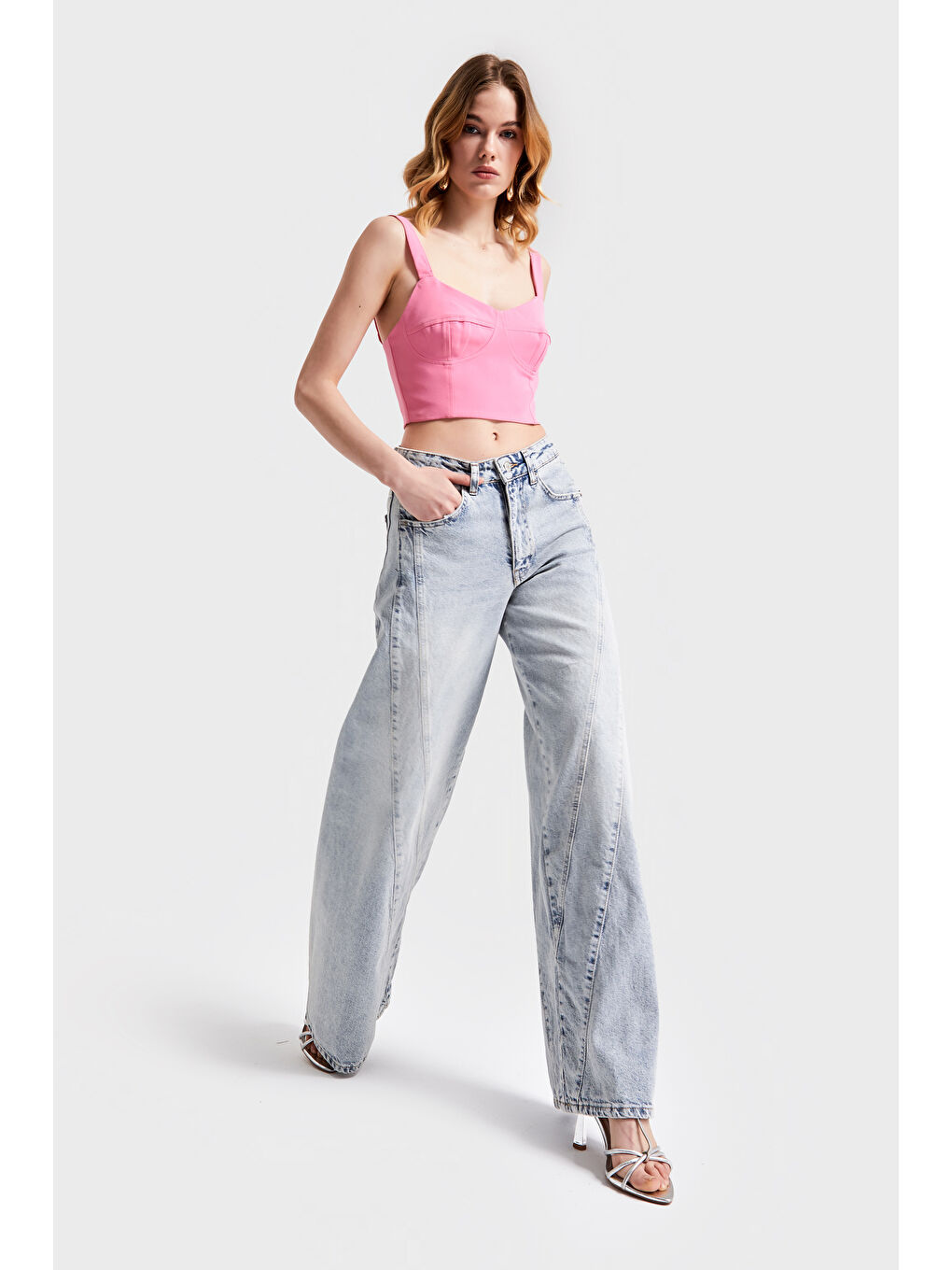 Mavi Kadın Jean Rengi 4S565 Palazzo Fit %100 Pamuk Denim-2