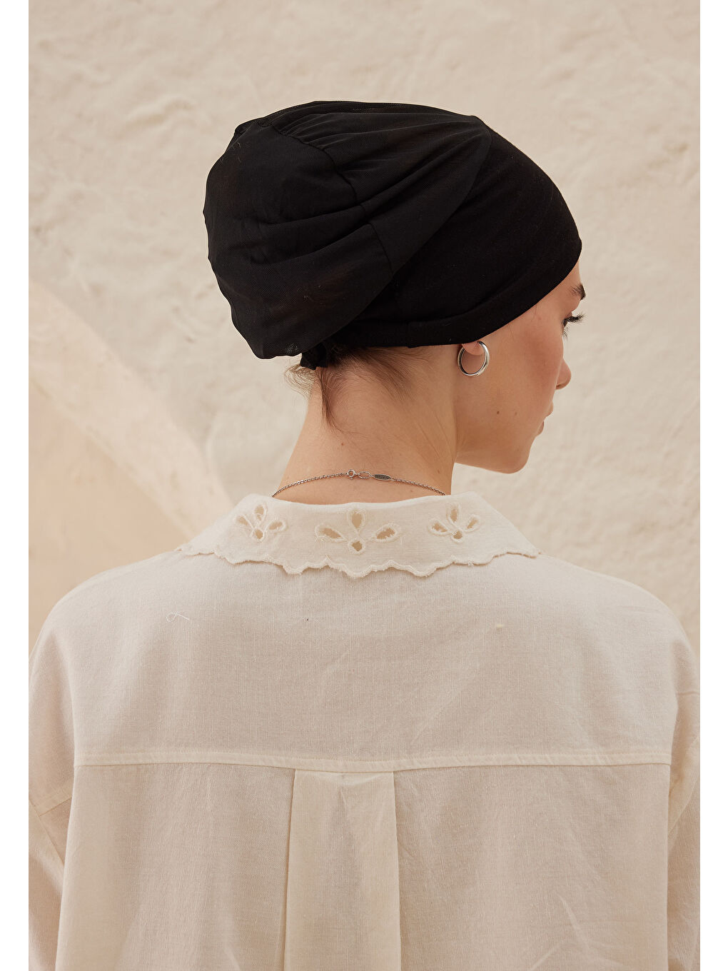 Silikonlu Kaydırmaz Fileli Bone Siyah-1