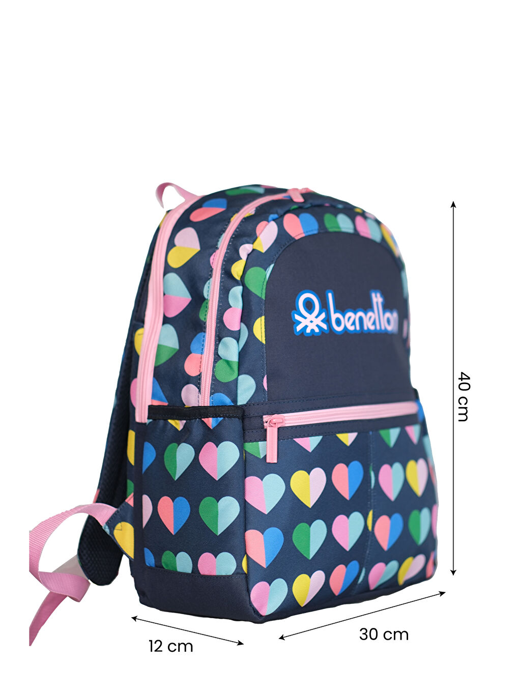 Mini Kalp Desenli Kız Çocuk Sırt Çantası-4