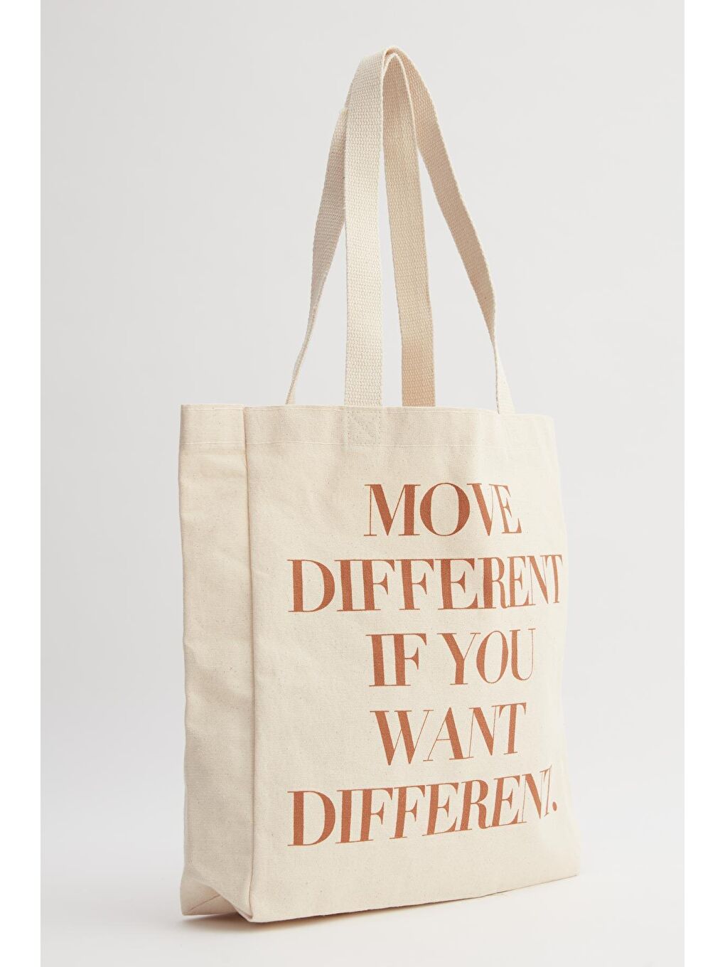 Gri Baskılı Körüklü Bez Çanta Dıfferent