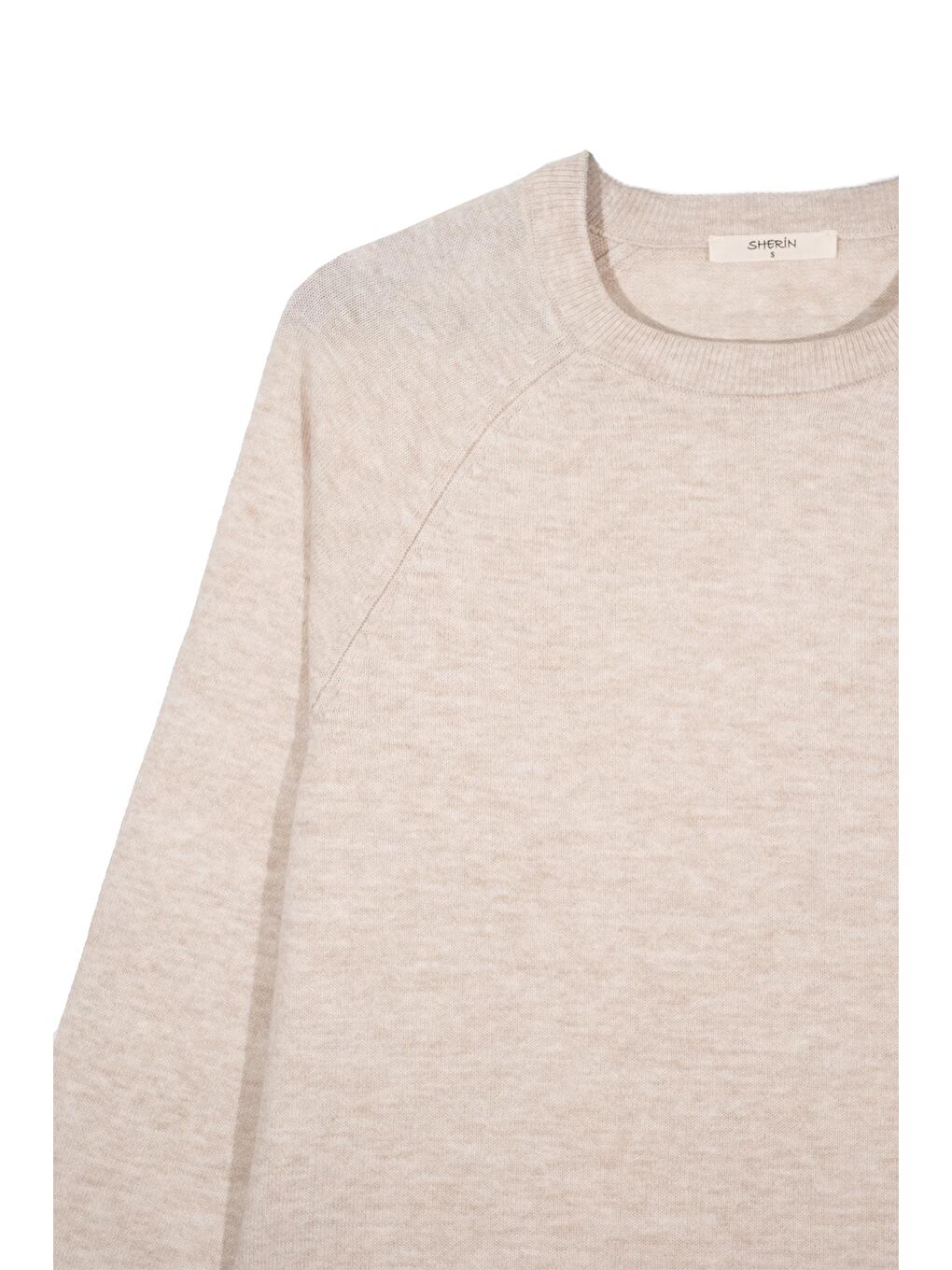 Açık Bej Bisiklet Yaka Kazak-1