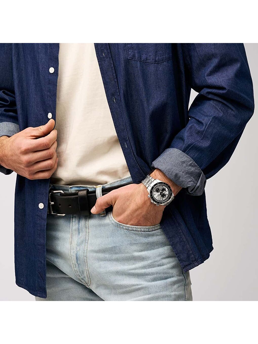 Gri FFS6124 Erkek Kol Saati-3