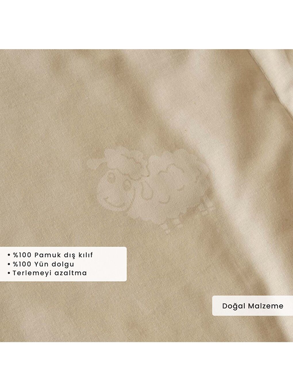 Bella Maison Deluxe Yün Yorgan Çift Kişilik Beyaz (195x215 cm) - 1
