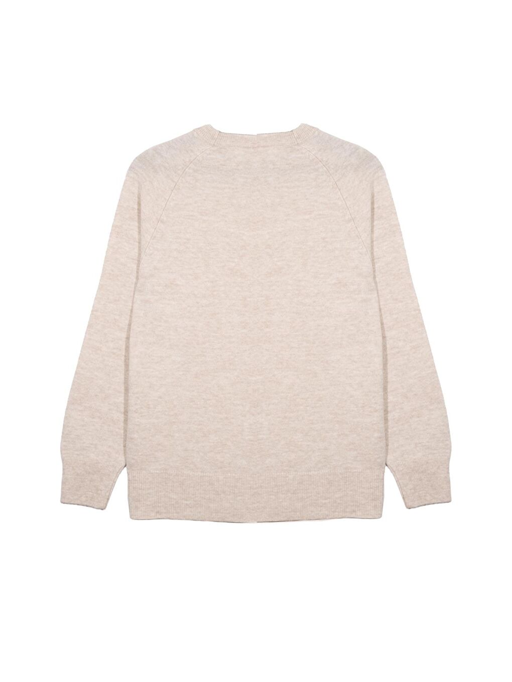 Açık Bej Bisiklet Yaka Kazak-2