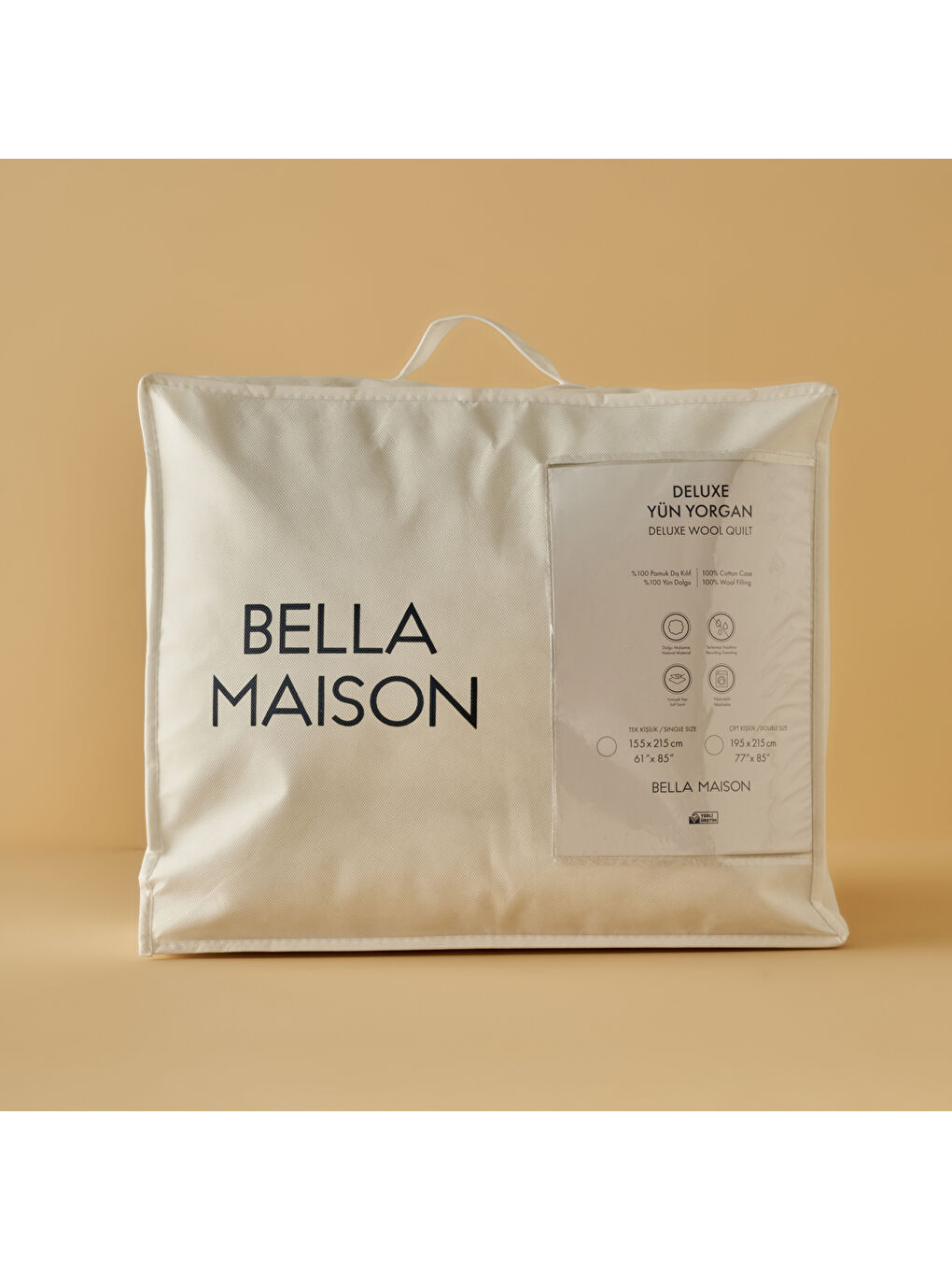 Bella Maison Deluxe Yün Yorgan Çift Kişilik Beyaz (195x215 cm) - 5