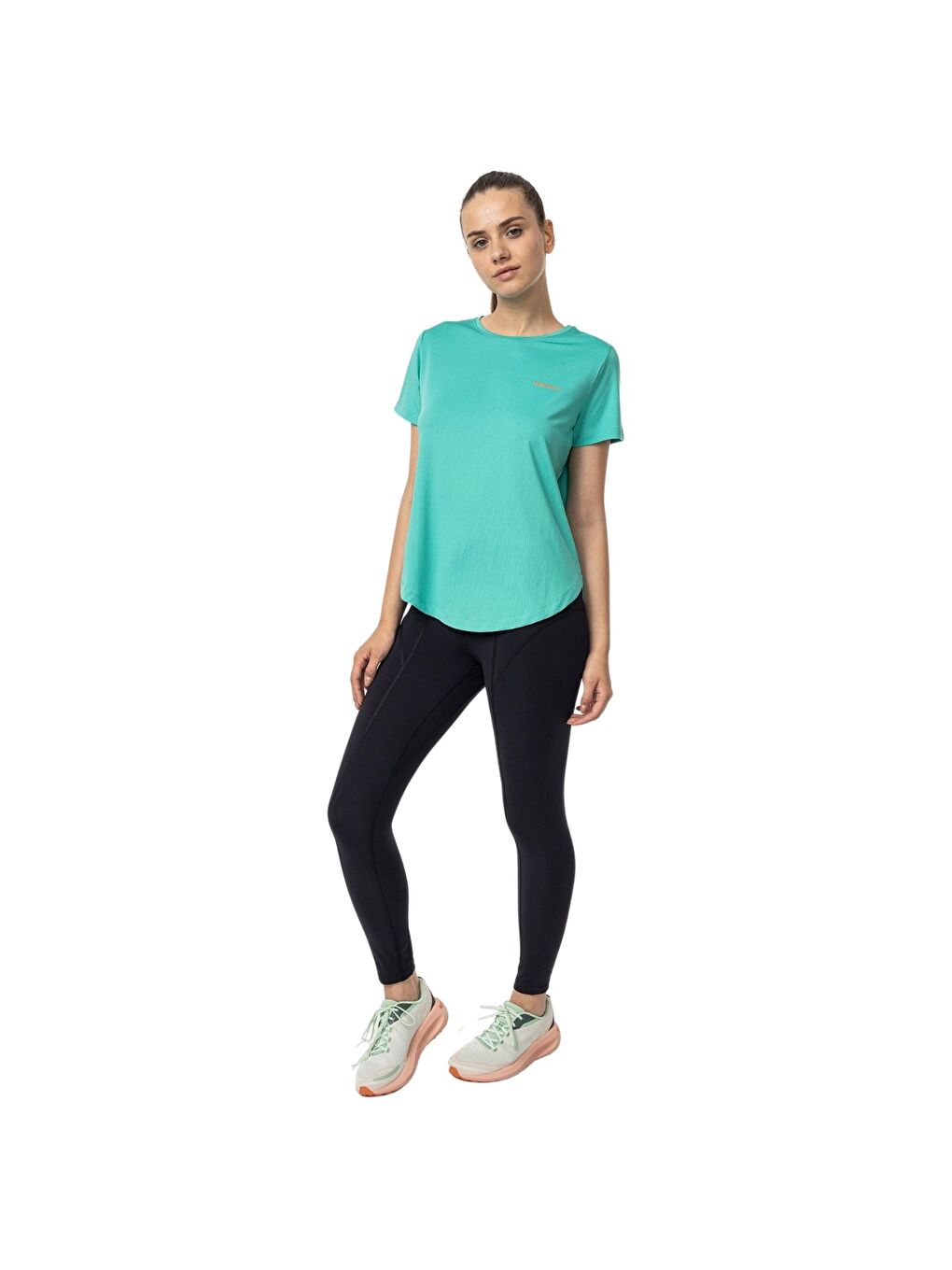 Turkuaz Tyme Kadın Mavi Koşu Tişört-2