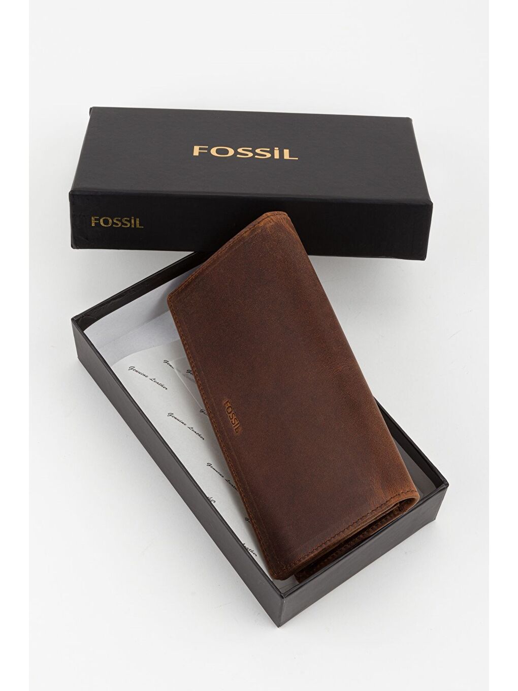 Kahverengi Kutulu Hakiki Deri Ekstra Kartlıklı Crayz Haki Unisex El Portföyü Kartlık Cüzdan-1