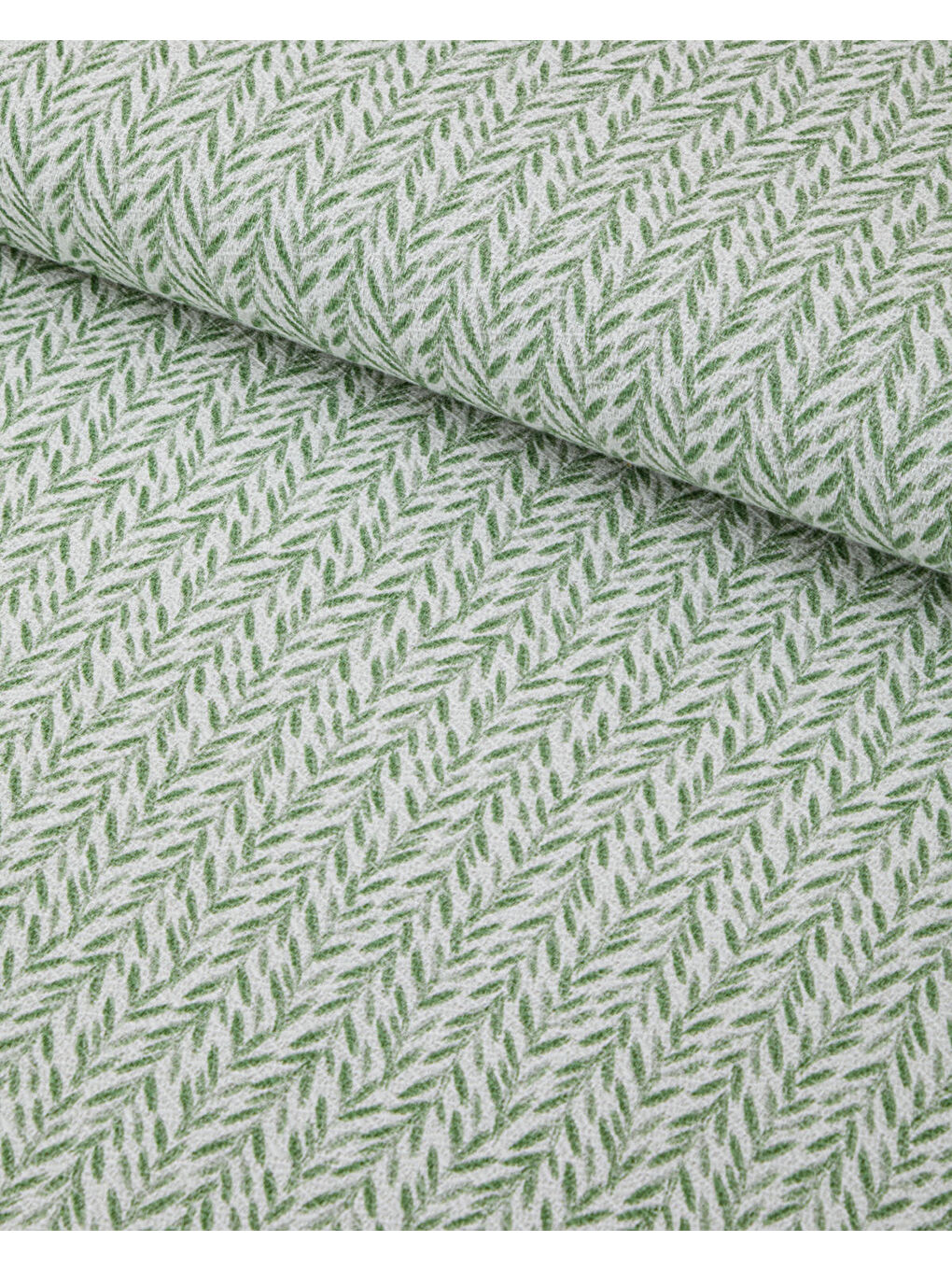 Leafline Baskılı Pamuklu Tek Kişilik Pike 150x220 cm Yeşil-1