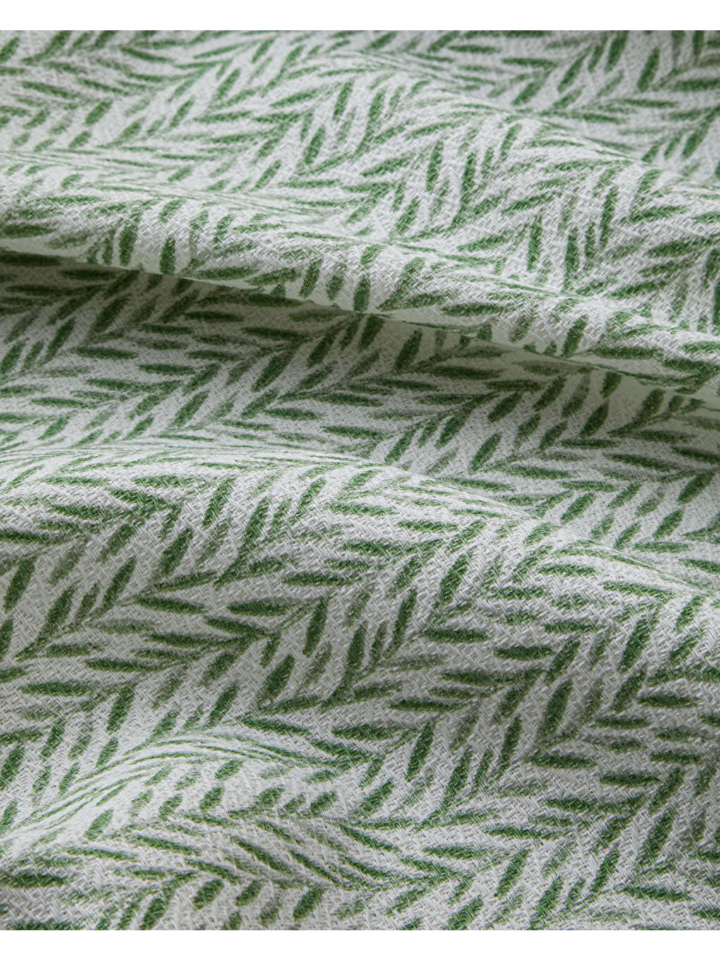 Leafline Baskılı Pamuklu Tek Kişilik Pike 150x220 cm Yeşil-2