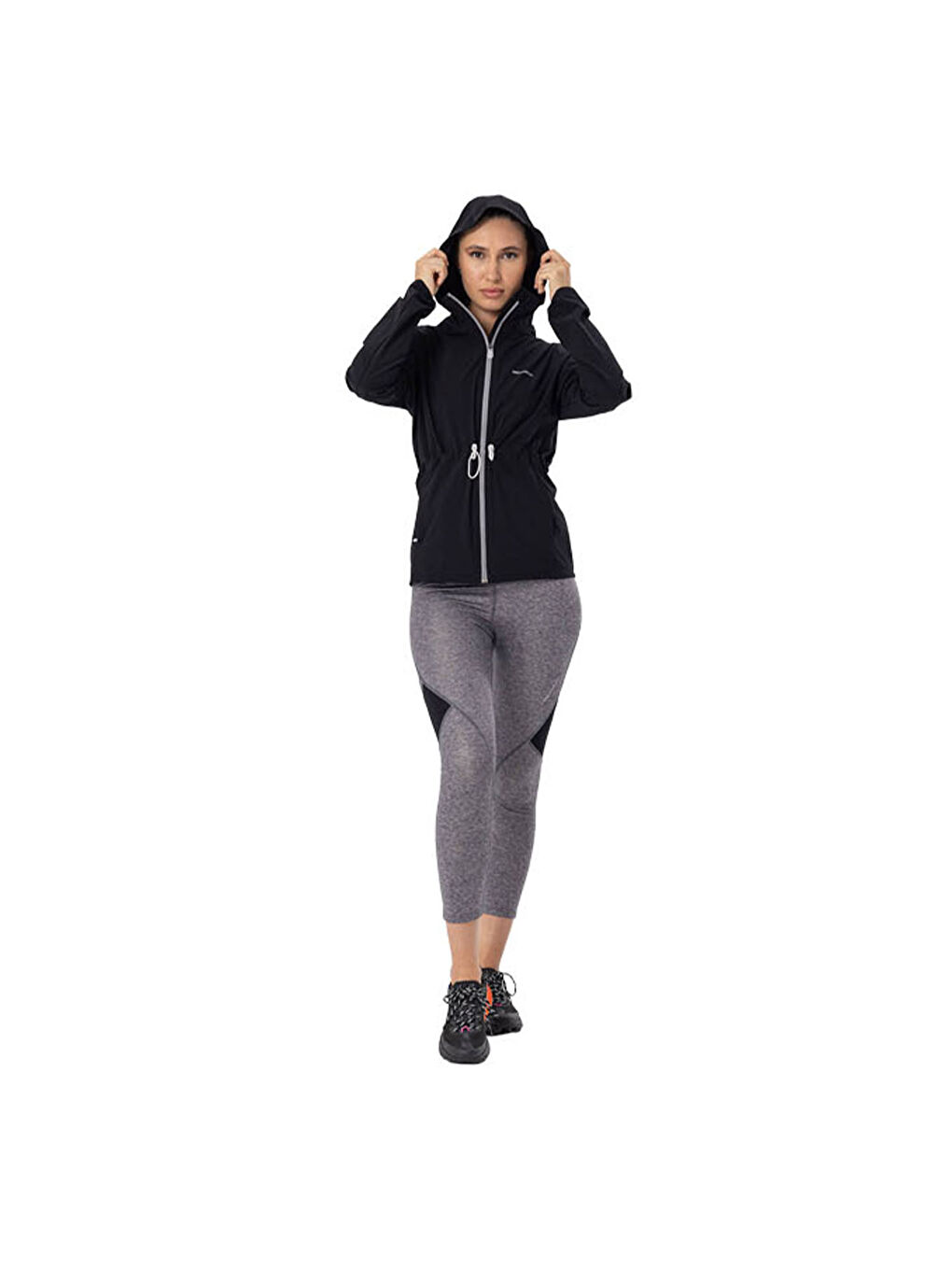 Just Kadın Siyah Koşu Ceketi-7