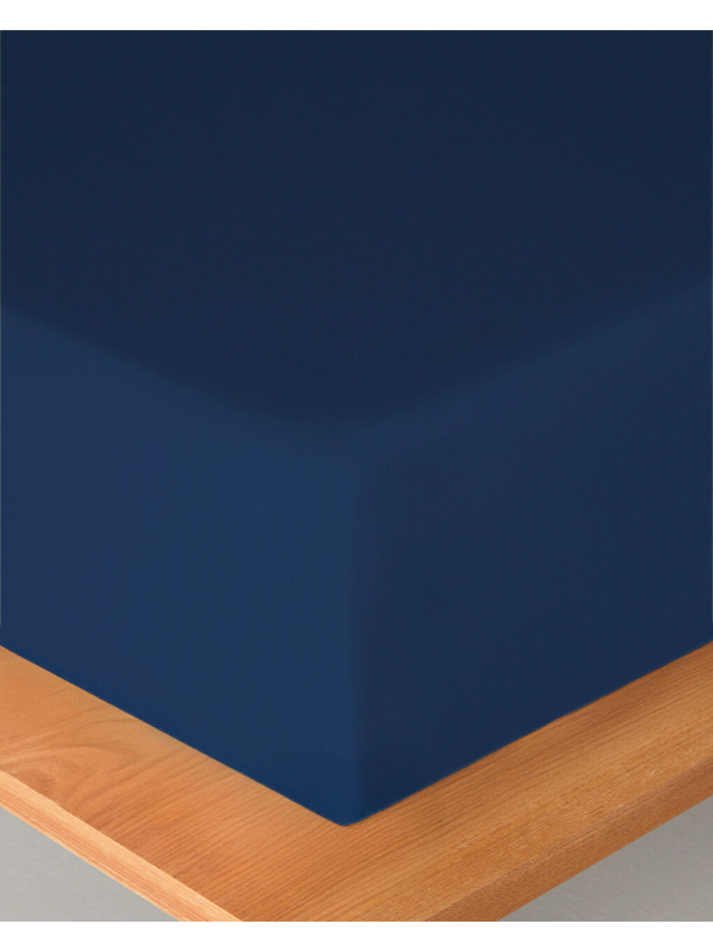 Pure Pamuklu Çift Kişilik Lastikli Çarşaf 160x200 cm Gece Mavisi-2