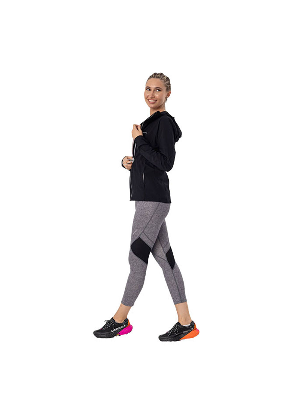 Just Kadın Siyah Koşu Ceketi-11