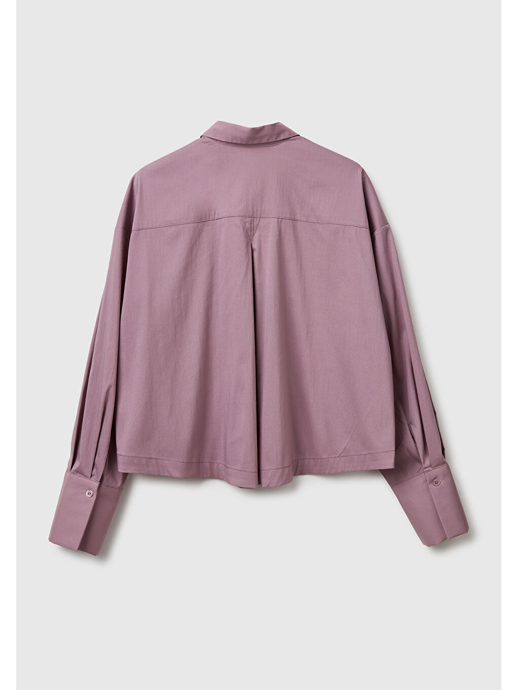 Karışık Kadın Pamuk Karışımlı Cepli Boxy Fit Gömlek-3