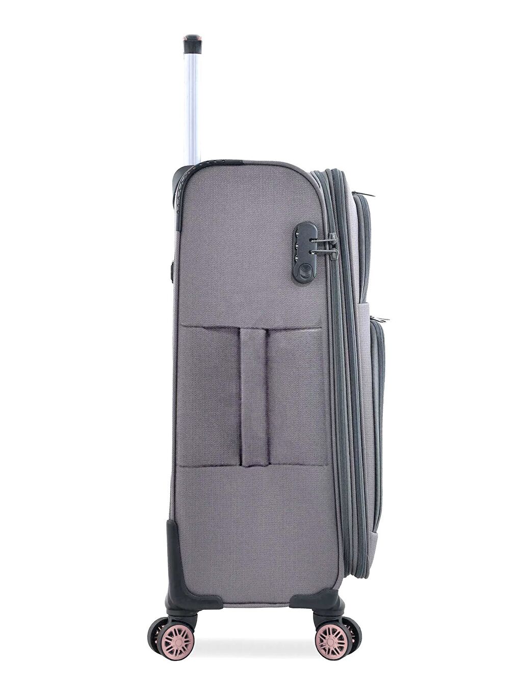 Bej Unisex Kumaş Orta Boy Valiz-2