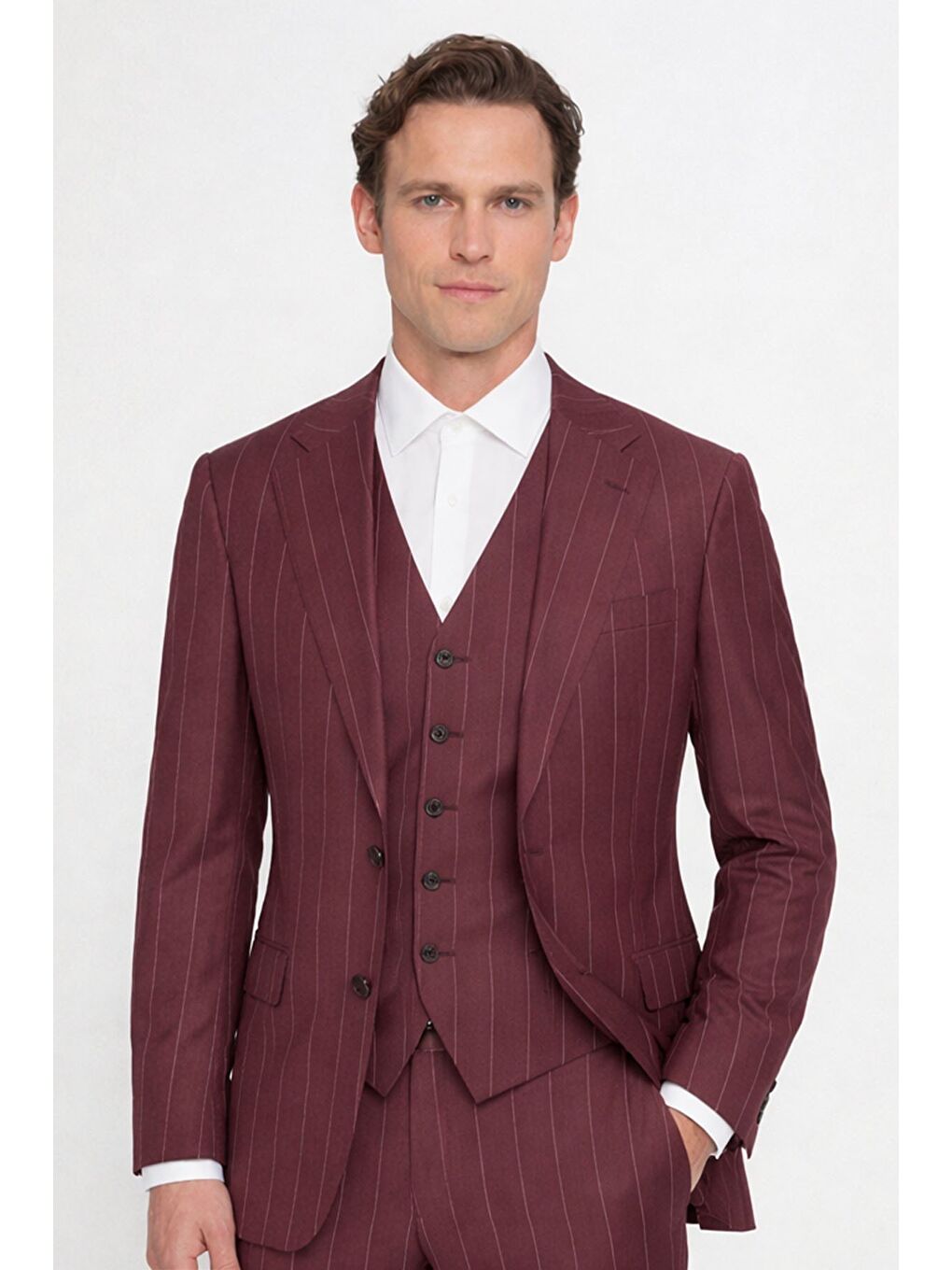 Bordo Vest Suit Prnt-1