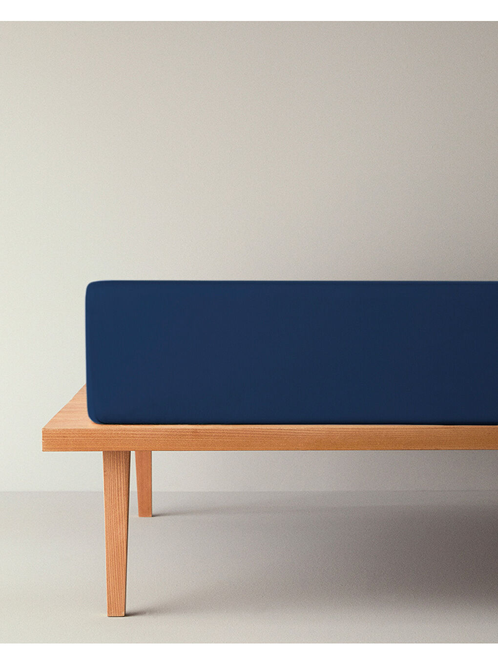 Pure Pamuklu Çift Kişilik Lastikli Çarşaf 160x200 cm Gece Mavisi-5