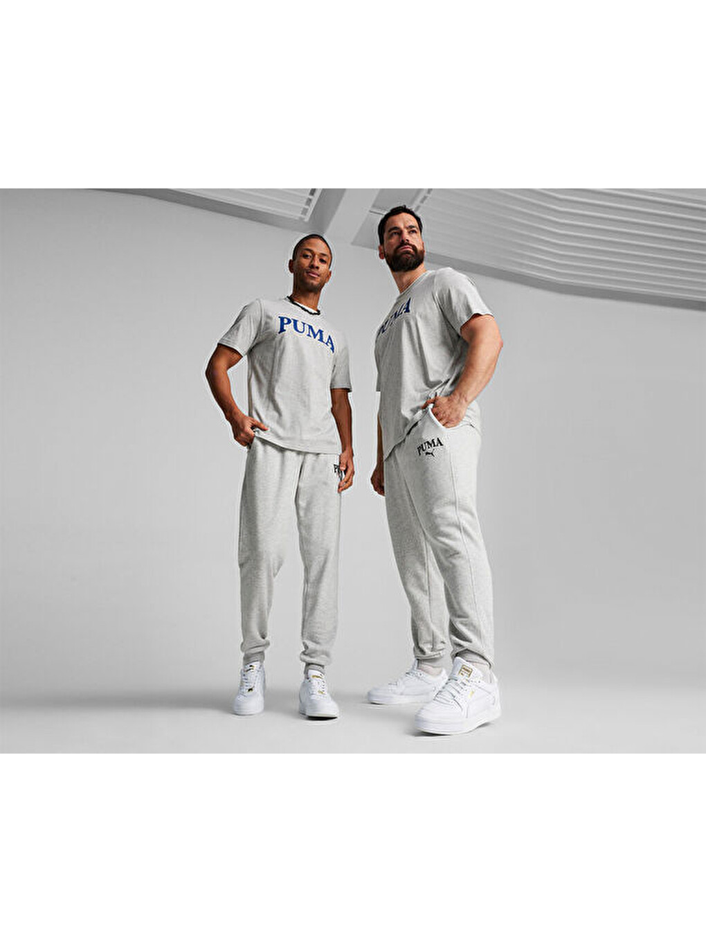 Puma Squad Graphic Tee Erkek Günlük Tişört 67896704 Gri-6