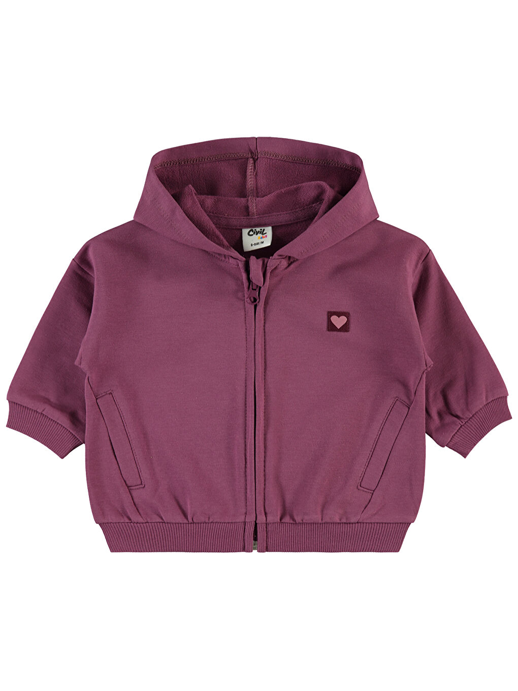 Pembe Baby Kız Bebek Kapüşonlu Hrıka 6-18 Ay Koyu Gül Kurusu