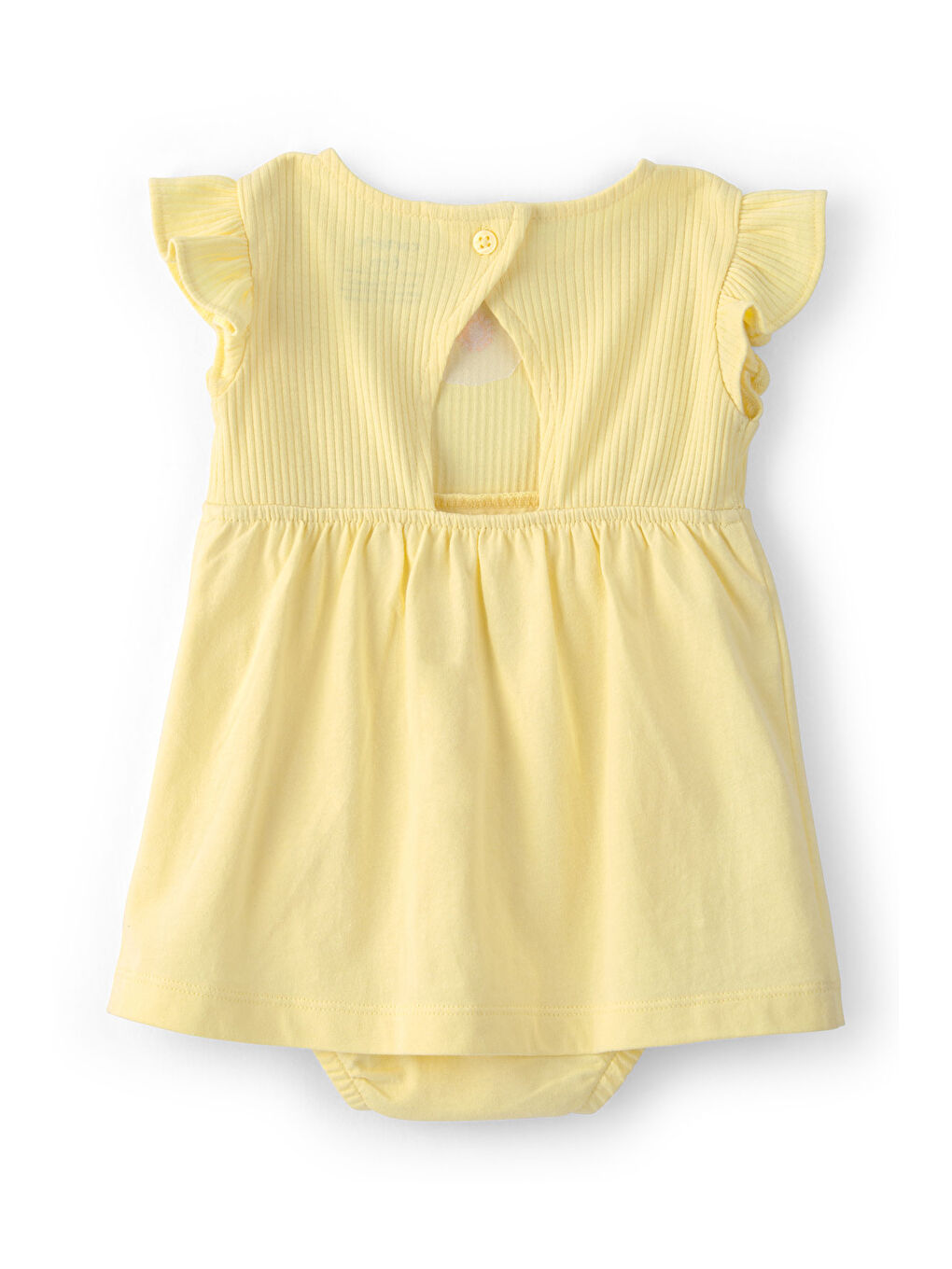 Kız Bebek Bodyli Elbise 3 Ay-24 Ay Sarı-1