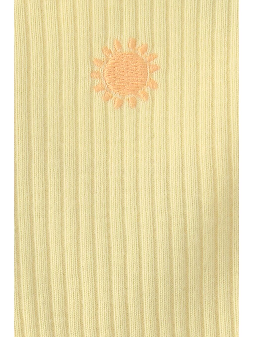 Kız Bebek Bodyli Elbise 3 Ay-24 Ay Sarı-3