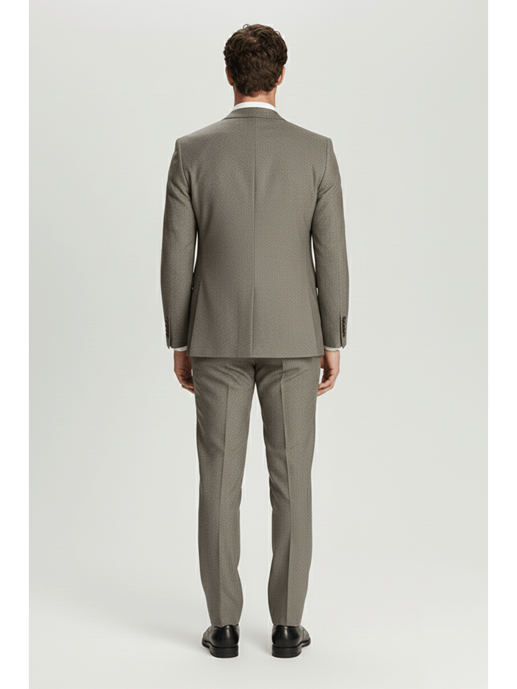 Kahverengi Giotelli Erkek Kahve Regular Fit Mono Yaka Yelekli 5 Drop Tam Astarlı Takım Elbise-1