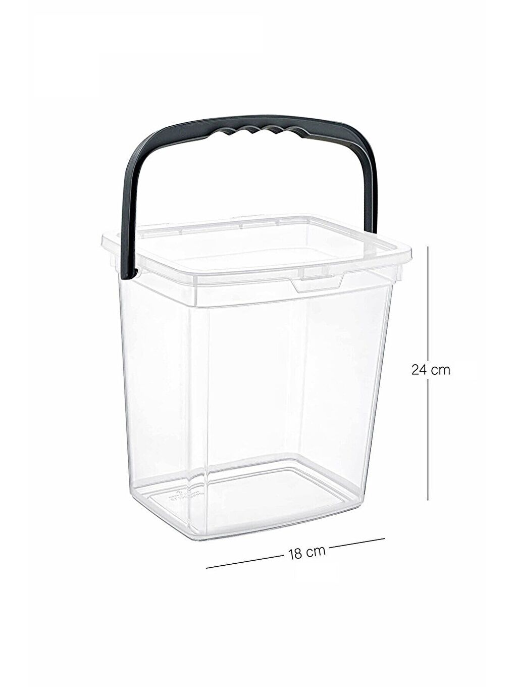 Renksiz 4'lü Etiketli 6 lt Deterjan Saklama Kabı Kulplu Tablet Deterjan Saklama Kutusu Şeffaf-1