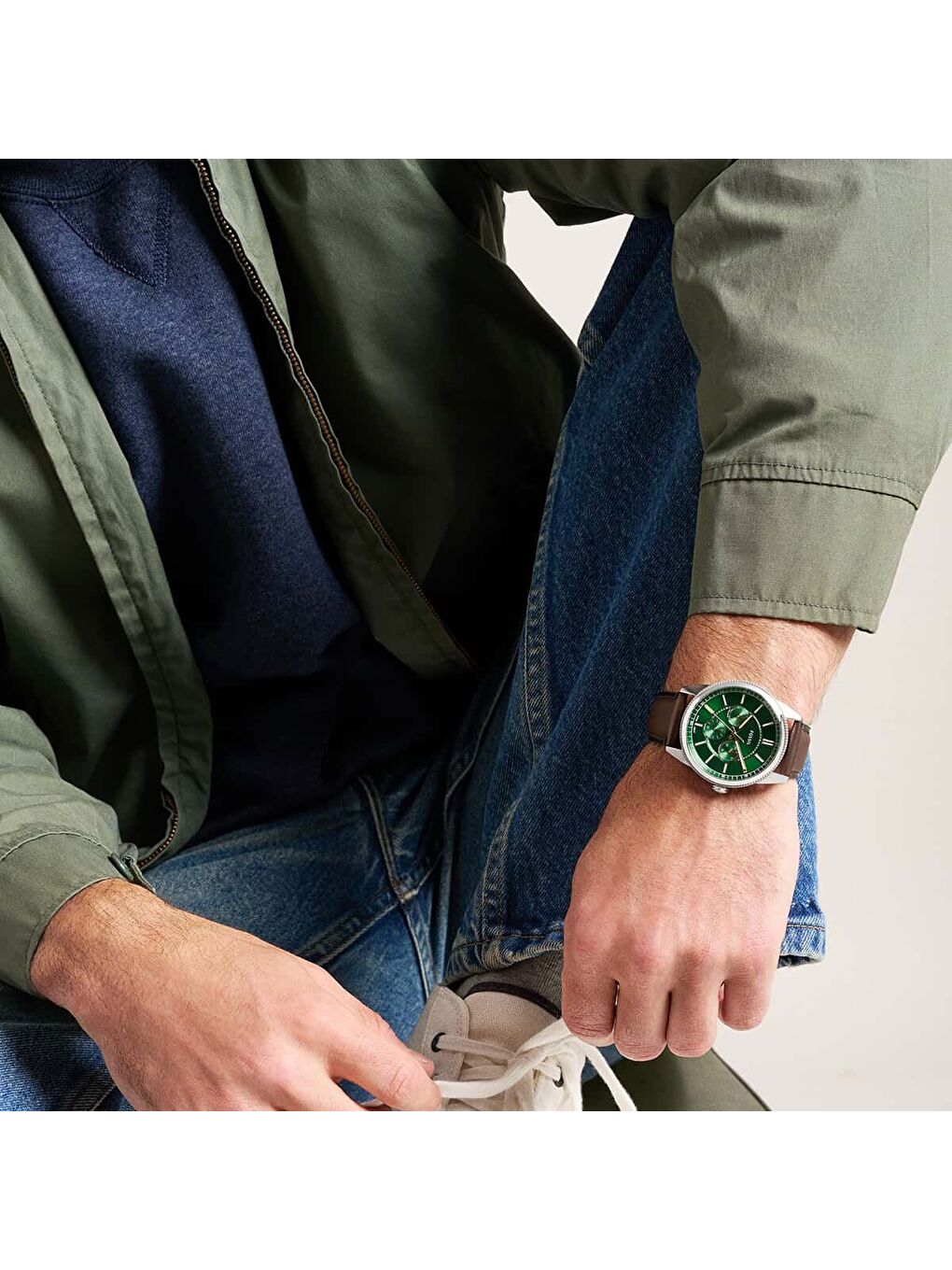 Kahverengi FFS6137 Erkek Kol Saati-5