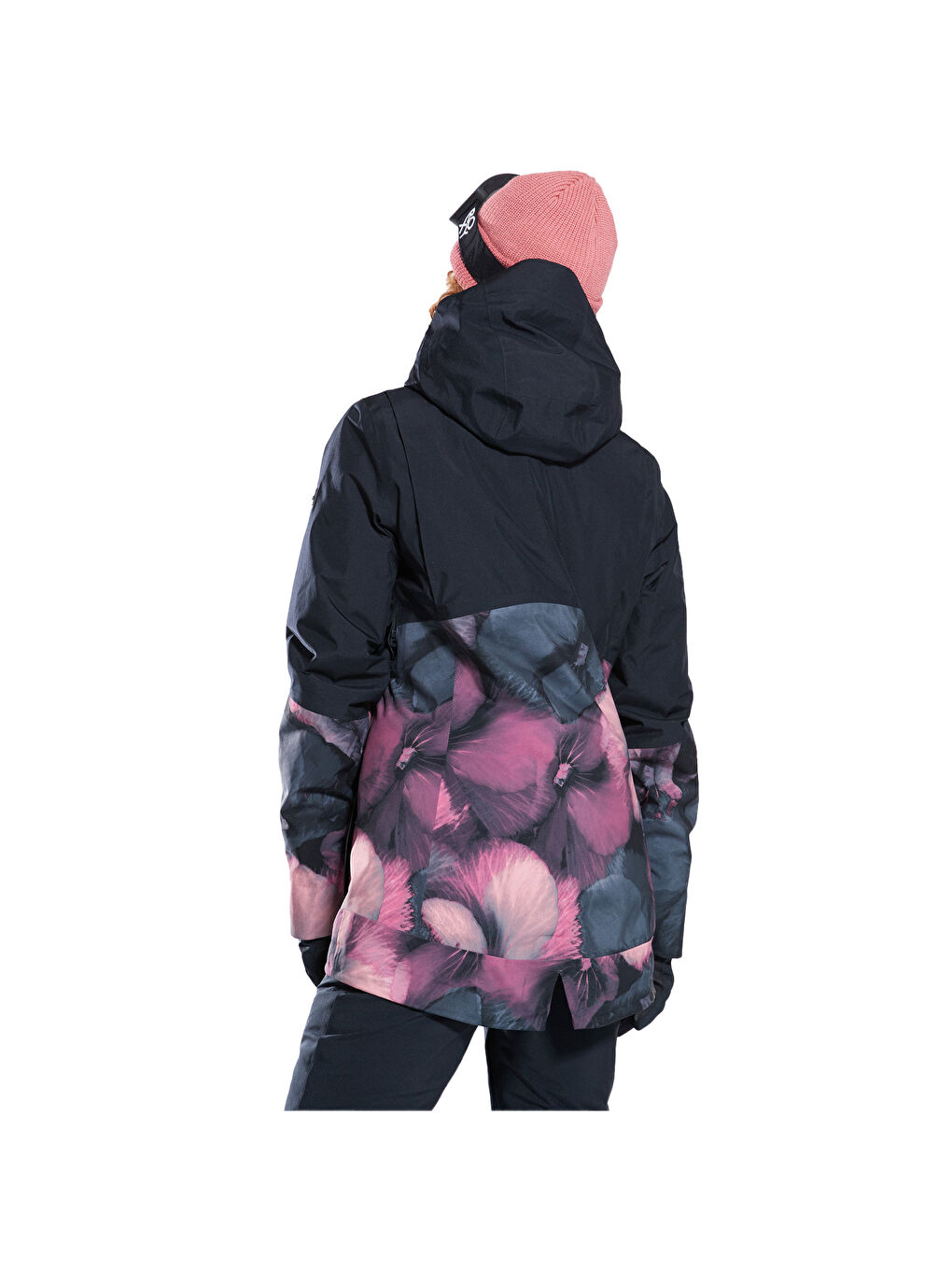 Gore-tex Glade Printed Kadın Siyah Snowboard Ceketi-6