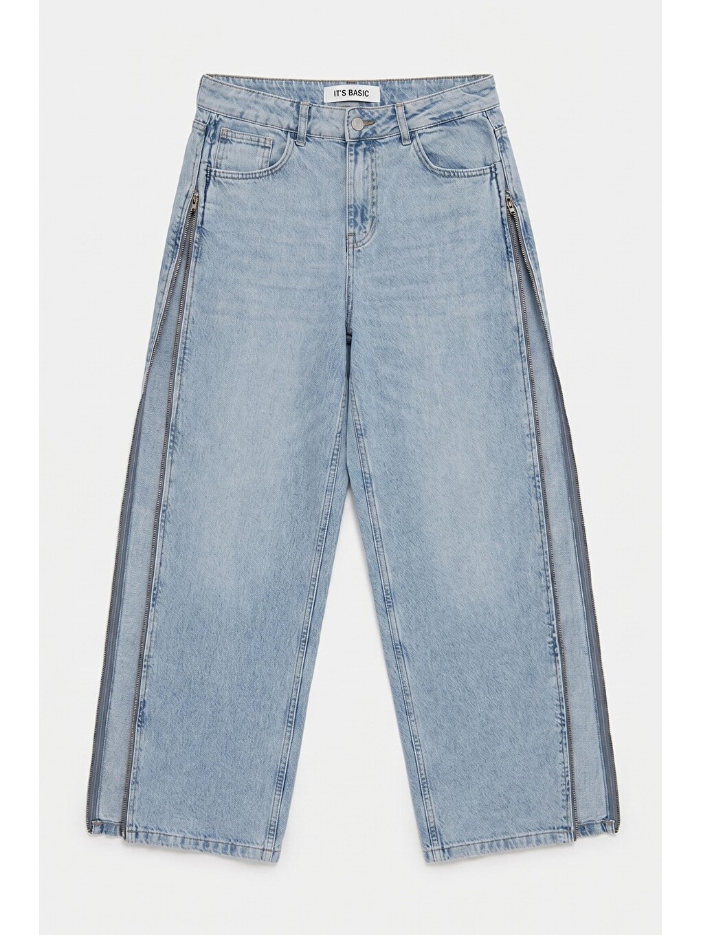 Mavi Kadın Jean Rengi 4s6-3 Low Rise Barrel Fit Özel Tasarım Denim Jean-4