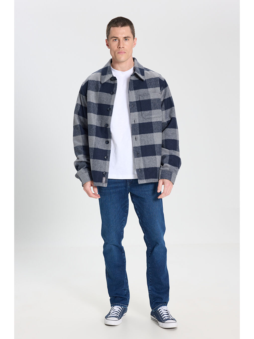 Karışık Loose Fit Rahat Kesim Çok Renkli Sherpa Oduncu Gömlek-2
