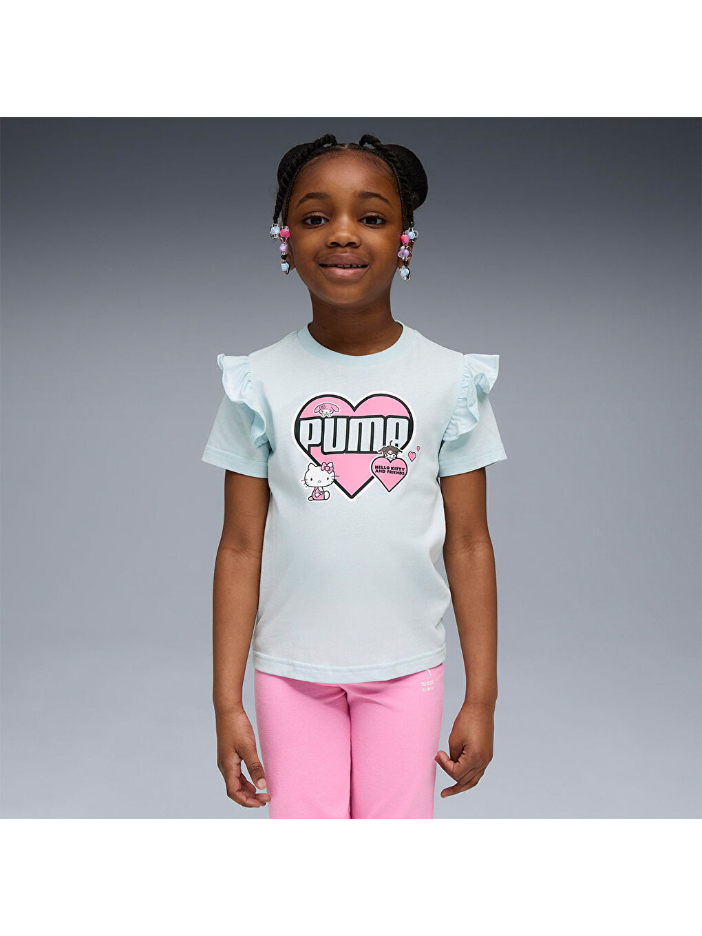 X Hk&Fr Ruffle Kız Çocuk Mavi Tişört