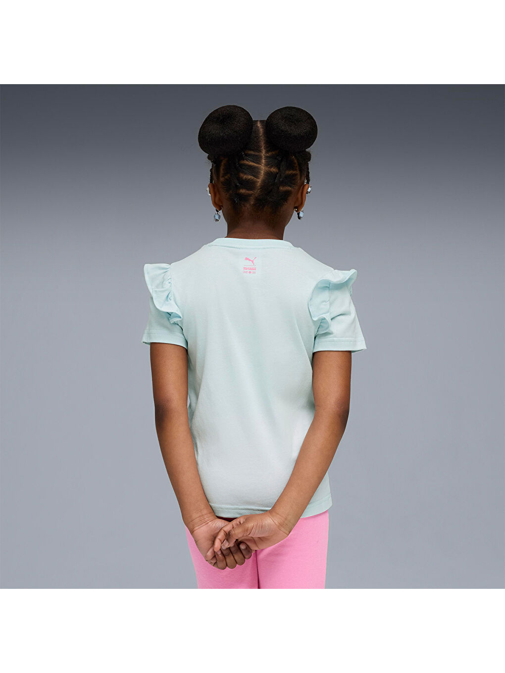 X Hk&Fr Ruffle Kız Çocuk Mavi Tişört-1