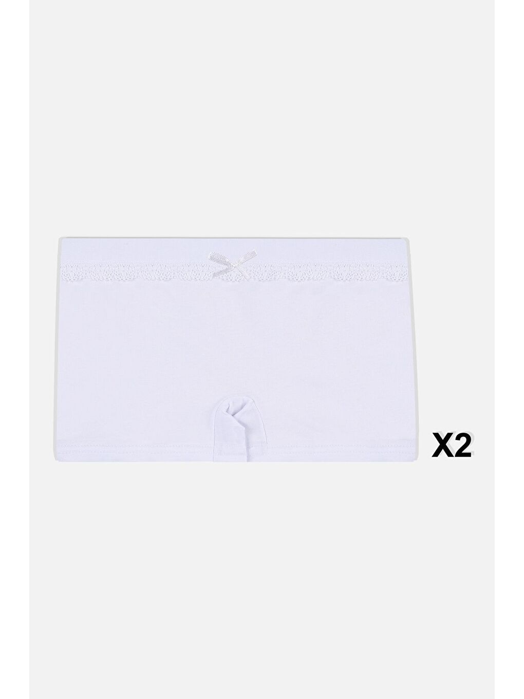 Lila Kız Çocuk 5'li Pamuklu Dantel Detaylı Boxer