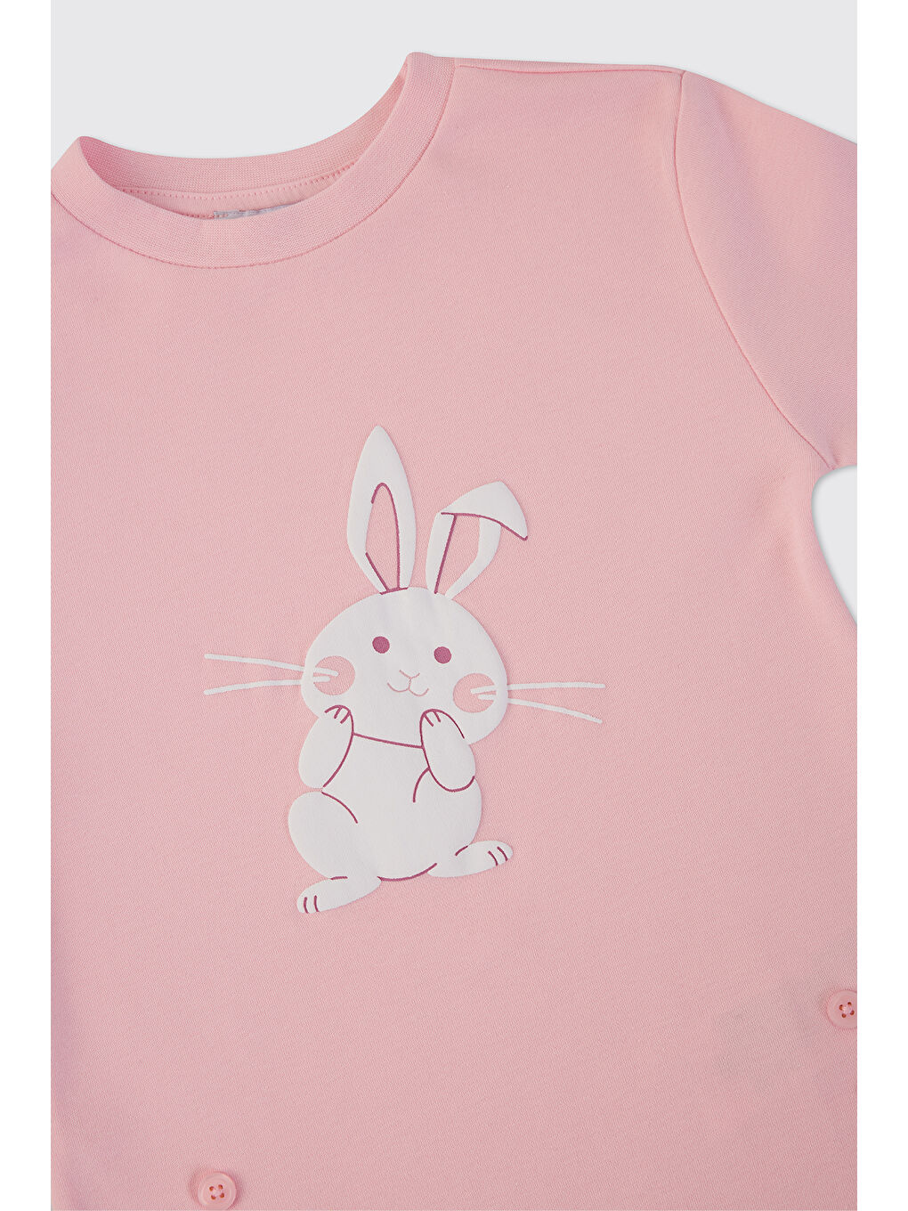 Kız Çocuk Çiçek Desenli Pembe Pijama Takımı-2