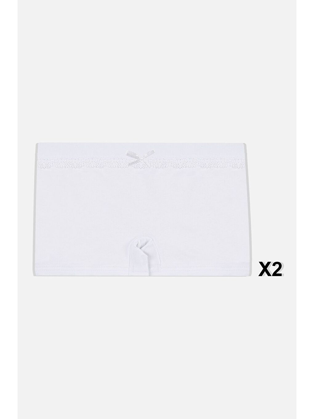 Lila Kız Çocuk 5'li Pamuklu Dantel Detaylı Boxer-1