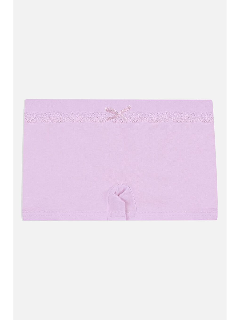 Lila Kız Çocuk 5'li Pamuklu Dantel Detaylı Boxer-2